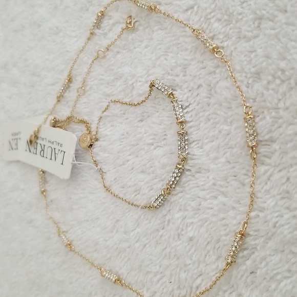 New Ralph Lauren Pave Tube Necklace - Picture 7 of 7